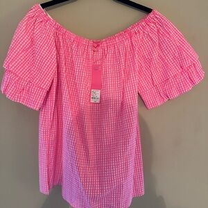 Lilly Pulitzer off the shoulder Frankie top